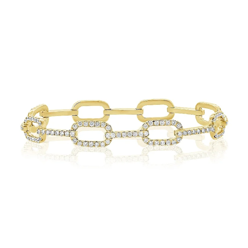 Victorian style bangles-Joelle 2.75 ct. t.w. Diamond Link Bracelet 14K Gold