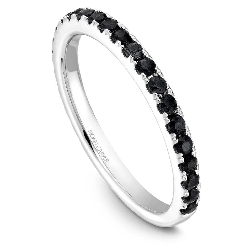 Open frame engagement rings-Noam Carver Stackable Collection 0.53cttw. Black Diamond Fashion Ring STA3-1-BD