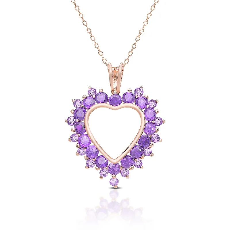 Topaz necklaces-Dolce Giavonna Gold Over Sterling Silver Gemstone Heart Necklace