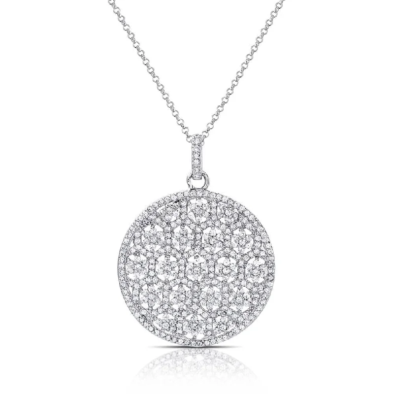 Baroque pearl necklaces-Samantha Stone Sterling Silver Cubic Zirconia Flower Medallion Necklace