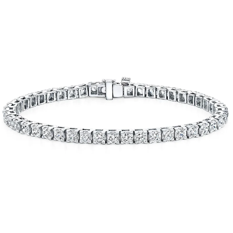 Tiny star bangles-Auriya 10 carat TW Round Diamond Tennis Bracelet 14k Gold 9-inch (J-K, I1-I2)