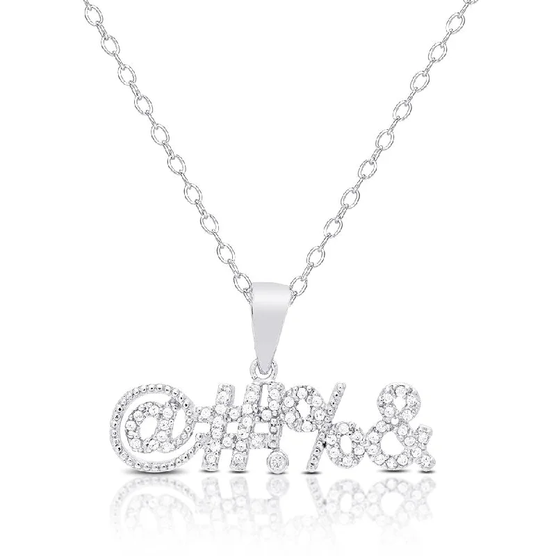 Spiral knot necklaces-Dolce Giavonna Sterling Silver Cubic Zirconia Necklace