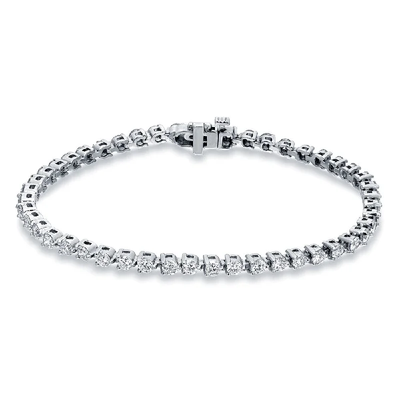 Flex thread bangles-Auriya 3 3/4ctw Round Diamond Tennis Bracelet 14k Gold - 7-inch