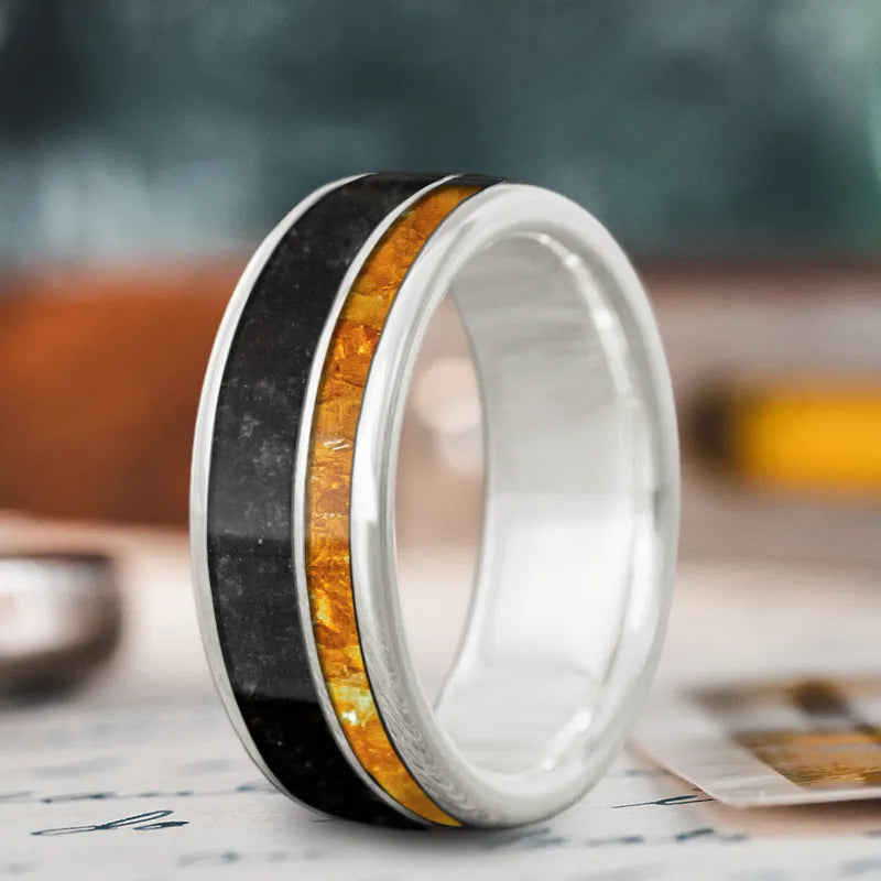 Custom Design - 2-Inlay Offset Ring t9LvWNWwNbqvmorXNwZWTOS8