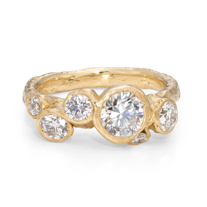 Infinity band engagement rings-Crest White Cornish Bay Ring