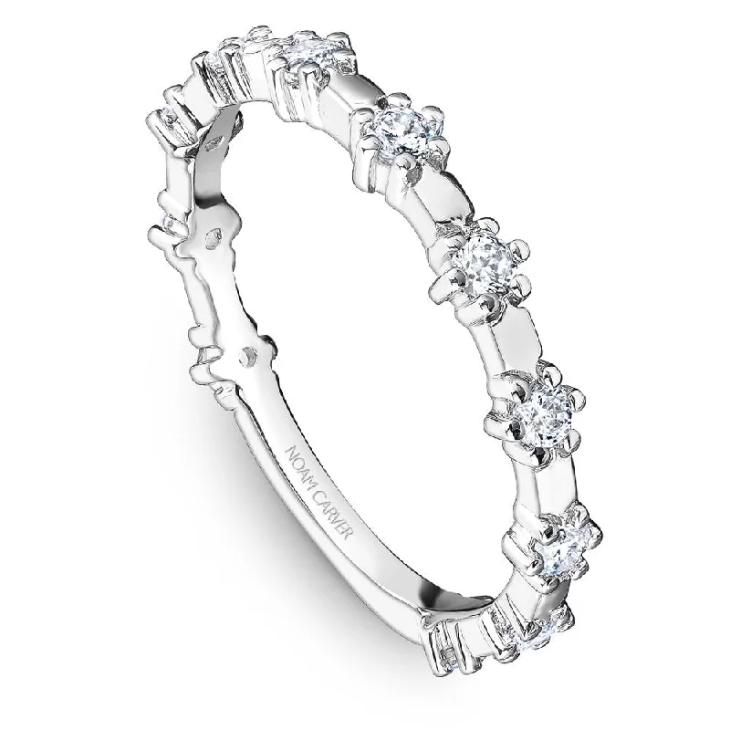 Moonstone engagement rings-Noam Carver Stackable Collection 0.38cttw. Diamond Fashion Ring STA17-1