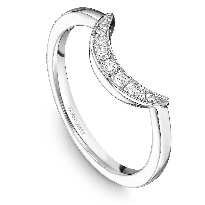 Spiral gem engagement rings-Noam Carver Stackable Collection 0.07cttw. Diamond Fashion Ring STA34-1