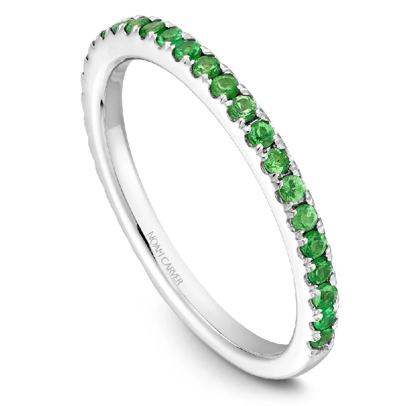 Spinel stone engagement rings-Noam Carver Stackable Collection 0.36cttw. Tsavorite Garnet Fashion Ring STA2-1-T