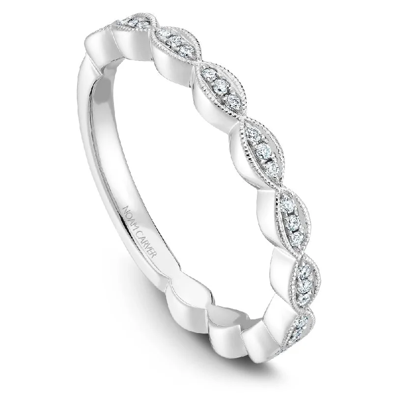 Faith charm engagement rings-Noam Carver Stackable Collection 0.10cttw. Diamond Fashion Ring STA6-1