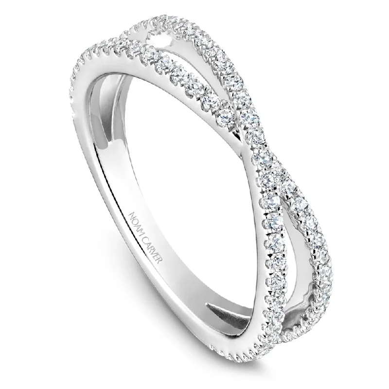 Deco design engagement rings-Noam Carver Stackable Collection 0.43cttw. Diamond Fashion Ring STB11-1