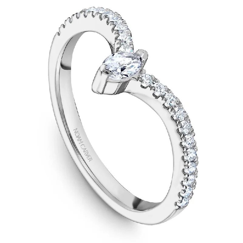 Tiny wing engagement rings-Noam Carver Stackable Collection 0.31cttw. Diamond Fashion Ring STA30-1