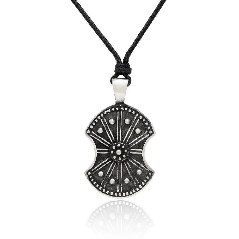 Fine bead necklaces-Gravity Metal Knight Shield Pendant Necklace