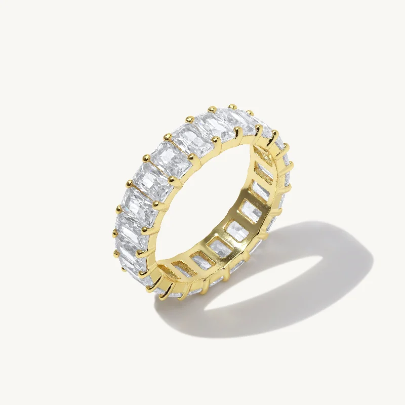 Luxe gold engagement rings-Zosia Baguette Gemstone Ring