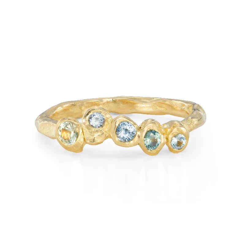 Wide band engagement rings-Barnacle Bay Ring