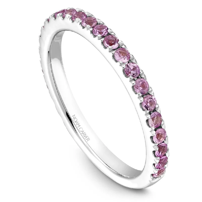 Tiny dot engagement rings-Noam Carver Stackable Collection 0.60cttw. Pink Sapphire Fashion Ring STA3-1-P