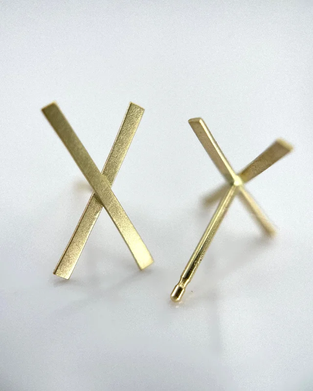 Light drop earrings-Carla Caruso Mini X Studs Earrings