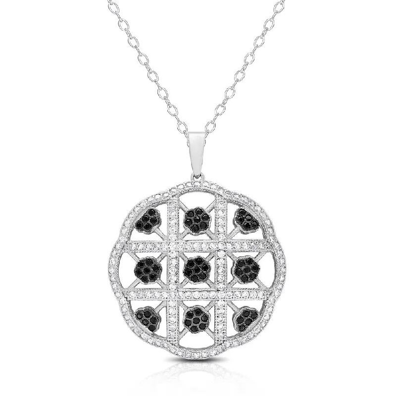 Sleek pendant necklaces-Samantha Stone Sterling Silver Cubic Zirconia and Crystal Necklace