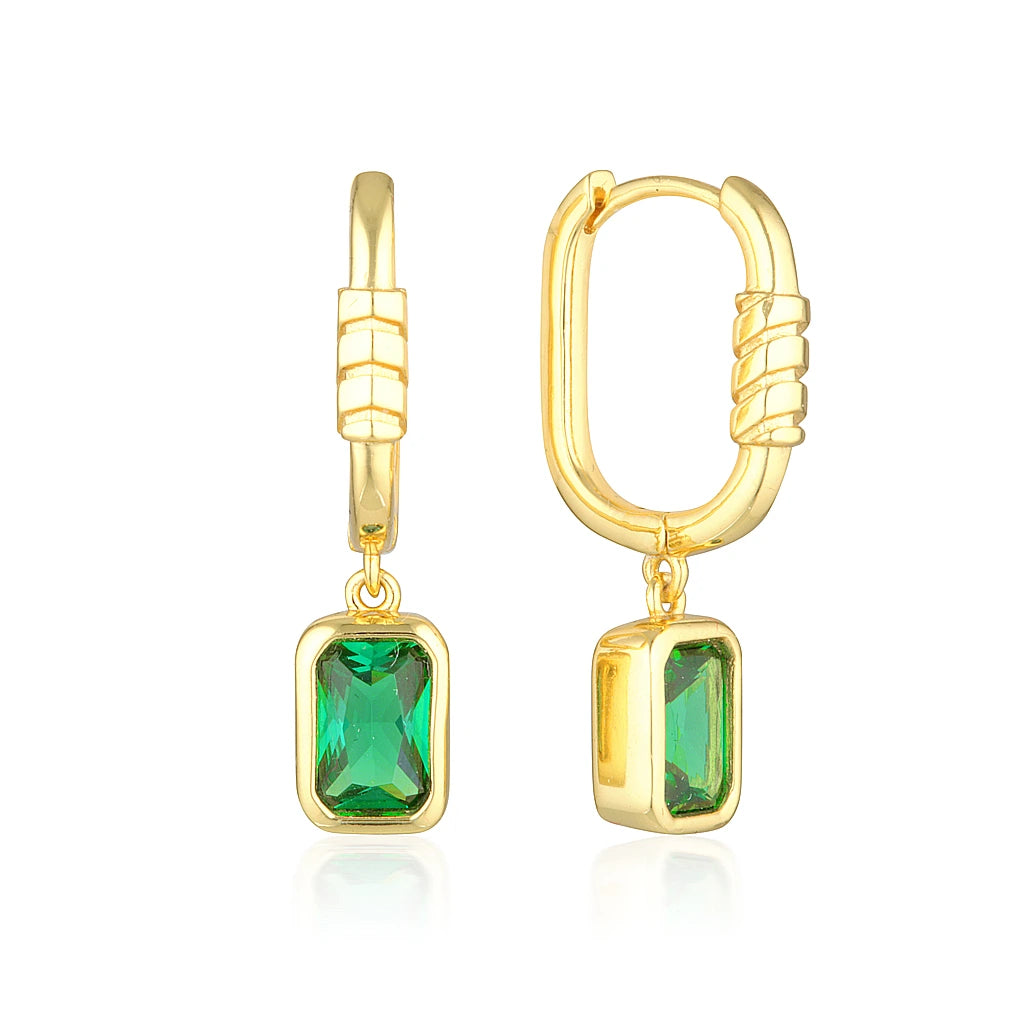 Agate drop earrings-Nixon Earrings Gold