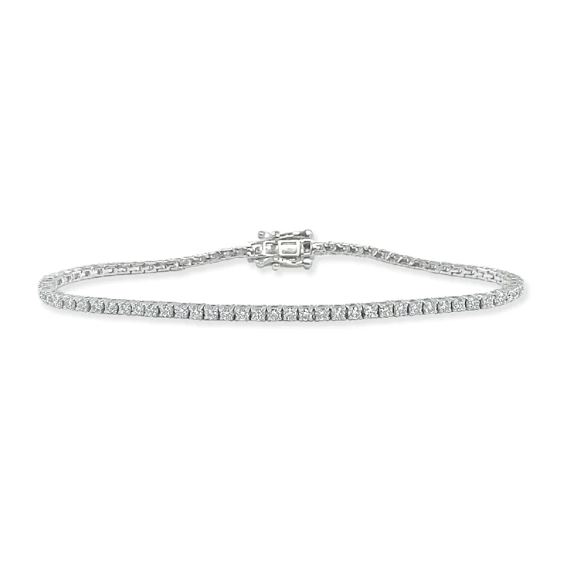 Whimsical bangles-Joelle Diamond Tennis Bracelet 14K White Gold 2 CT TDW