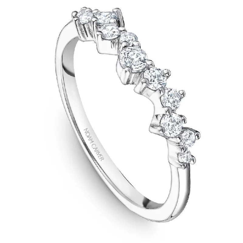 Wide geometric engagement rings-Noam Carver Stackable Collection 0.34cttw. Diamond Fashion Ring STA24-1