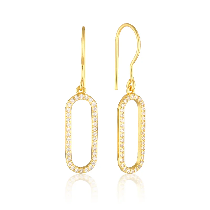 Fine triangle earrings-Elyse Drop Earrings