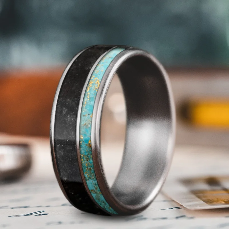 Custom Design - 2-Inlay Offset Ring tgVBMjGZBb7TQuuSGVW8rQyZ