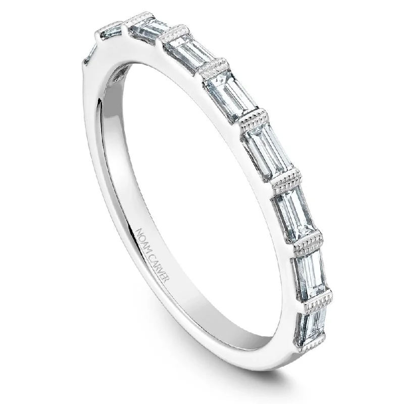 Dual-tone engagement rings-Noam Carver Stackable Collection 0.45cttw. Diamond Fashion Ring STA7-1