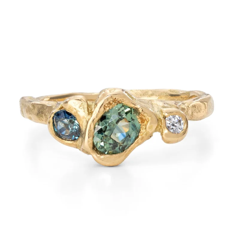 Dual-tone engagement rings-Inshore Adakite East Ring