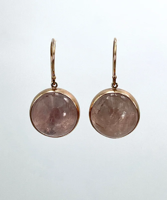 Tiny heart earrings-Jamie Joseph Rose Morganite Earrings