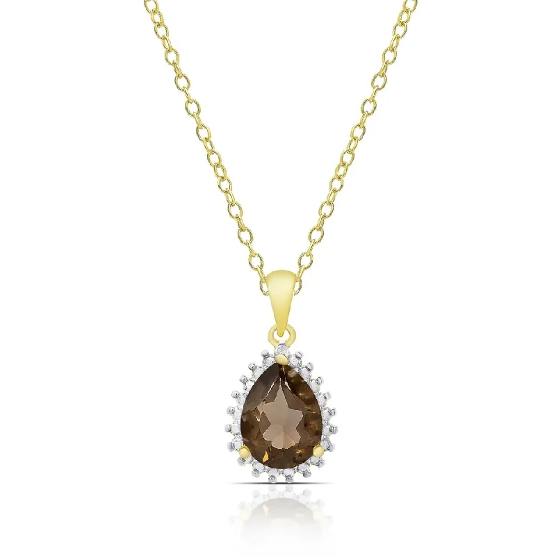 Fine bead necklaces-Dolce Giavonna Gold over Sterling Silver Drop Necklace