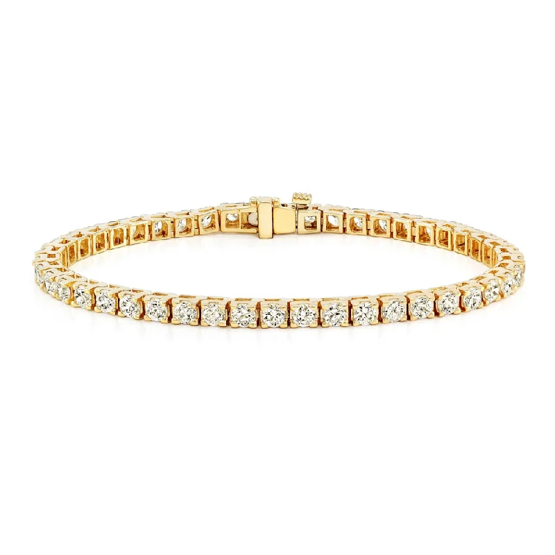 Vintage flair bangles-Auriya 14k Gold 8ct TDW Round Diamond Tennis Bracelet