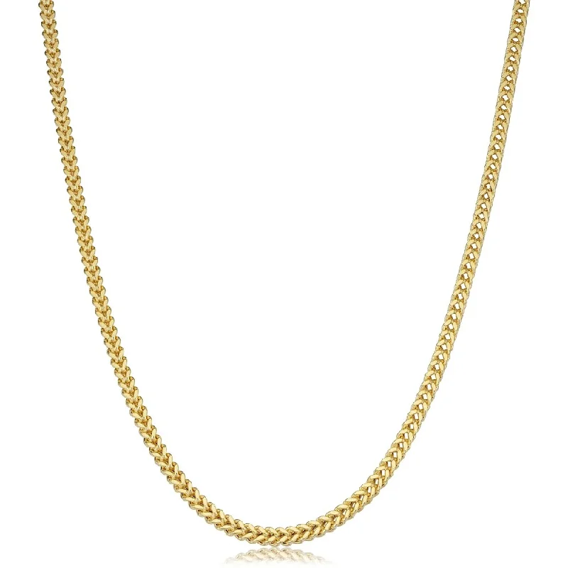 Fox charm necklaces-Fremada 14k Yellow Gold Franco Link Necklace