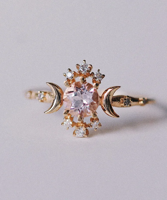 Morganite Wandering Star Ring