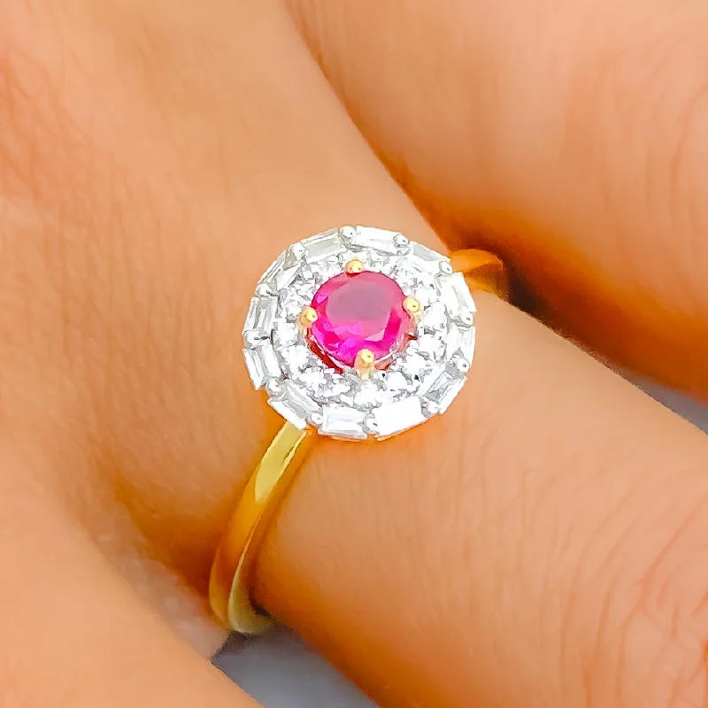 Pink quartz engagement rings-Elegant Lush Floral 18k Diamond + Gold Ring