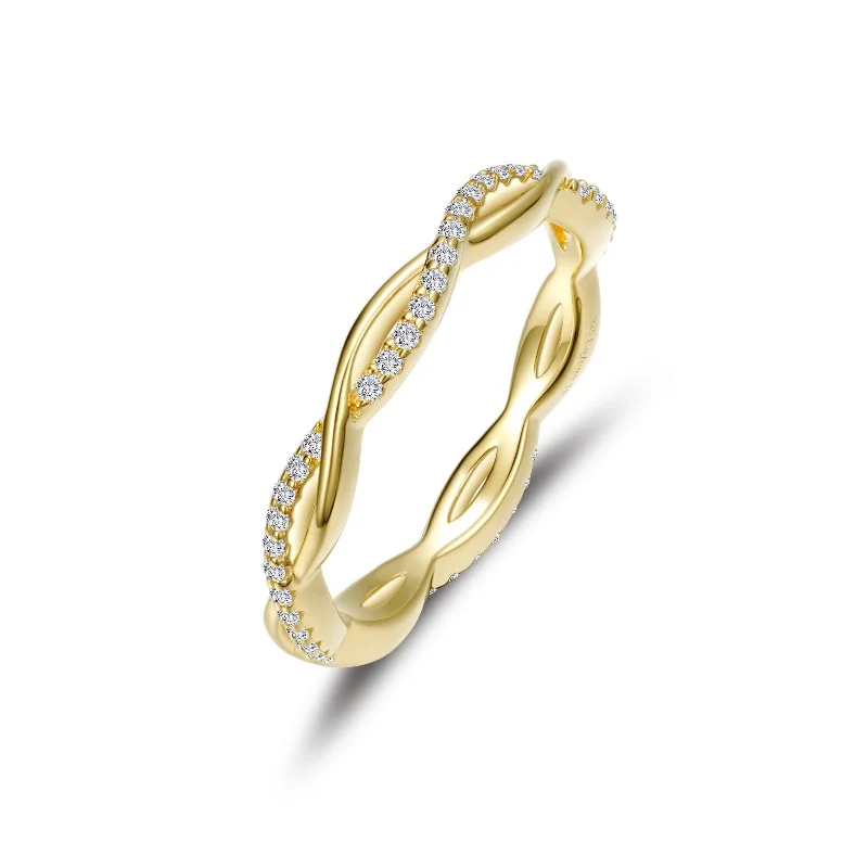 Rough band engagement rings-Lafonn Simulated Diamond 0.52ct Eternity Twist Ring R0211CLG