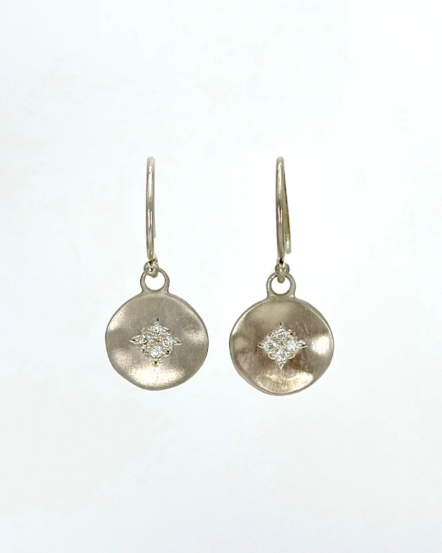 Astro charm earrings-Adel Chefridi Four Star Wave Earrings