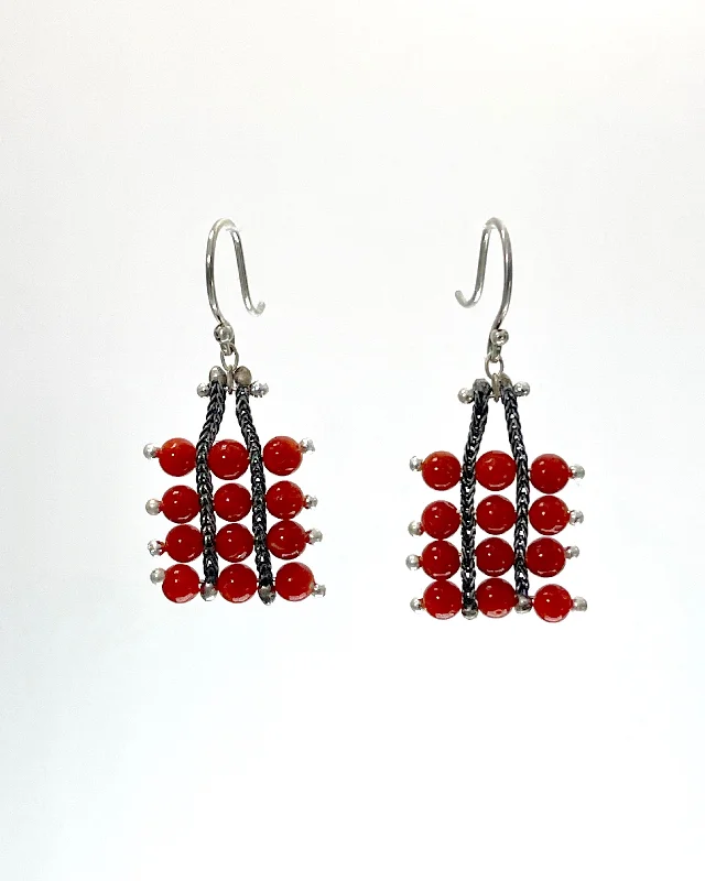 Subtle dangle earrings-Ten Thousand Things Coral Square Earrings