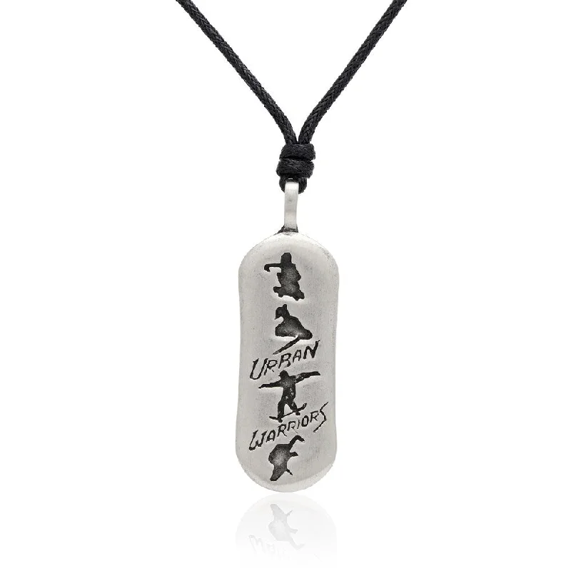 Retro photo necklaces-Gravity Metal Surfboard Urban Warriors Pendant Necklace