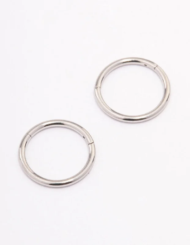 Bead weave earrings-Surgical Steel Plain Sleeper Earrings 7mm