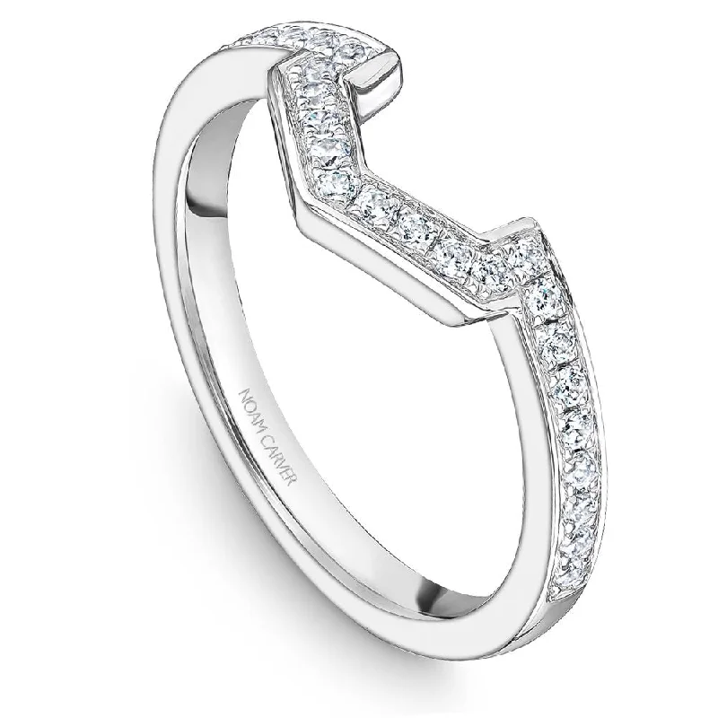 Chunky stone engagement rings-Noam Carver Stackable Collection 0.22cttw. Diamond Fashion Ring STA39-1