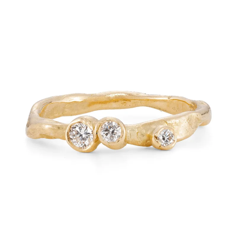 Faith charm engagement rings-Craggy Alaria Ring