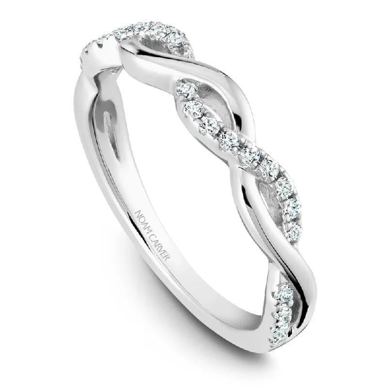 Woven cord engagement rings-Noam Carver Stackable Collection 0.21cttw. Diamond Fashion Ring STB21-2