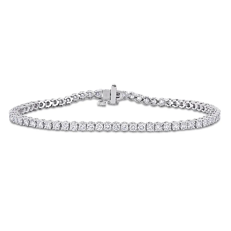 Pure link bangles-Created Forever 3.68 CT TW Lab Grown Diamond Tennis Bracelet 14k White Gold