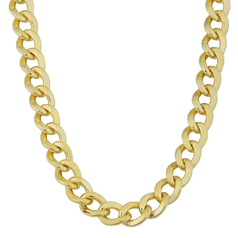 Stellar star necklaces-Fremada 14k Yellow Gold Filled 7.4mm High Polish Miami Cuban Link Men's Chain Necklace