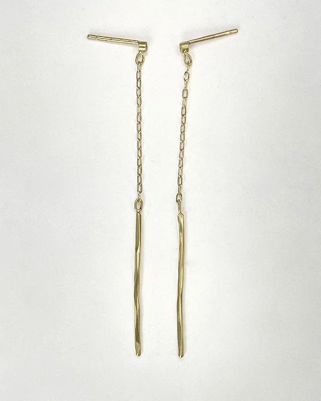 Agate drop earrings-Sarah Mcguire Diamond Whip Earrings