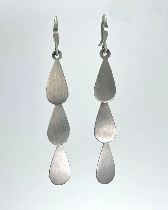 Topaz stone earrings-Jane Diaz Tear Drop Cascade Earrings