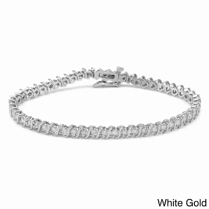 Rustic lock bangles-Auriya 2 carat TW S-Link Diamond Tennis Bracelet 14k Gold - 7-inch