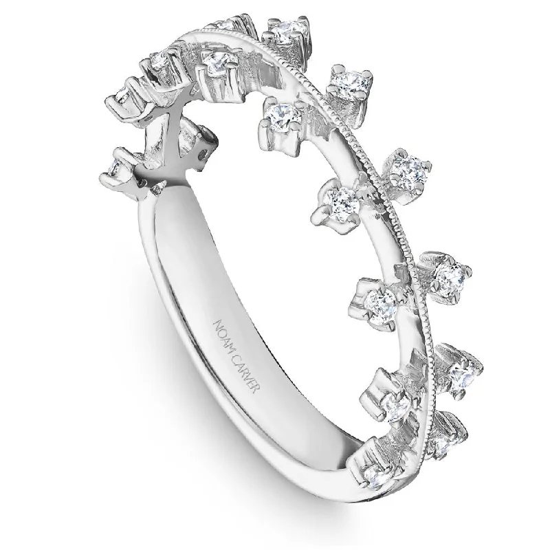 Cluster diamond engagement rings-Noam Carver Stackable Collection 0.25cttw. Diamond Fashion Ring STA13-1