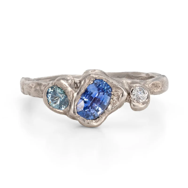 Handcrafted engagement rings-Adakite East Sapphire Ring